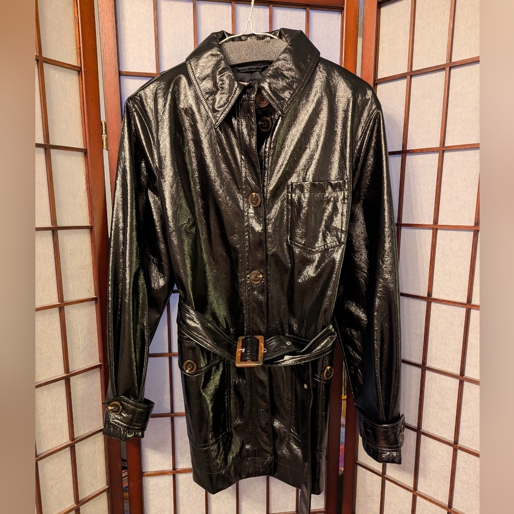 TopShop Shiny Pleather Jacket Sz6